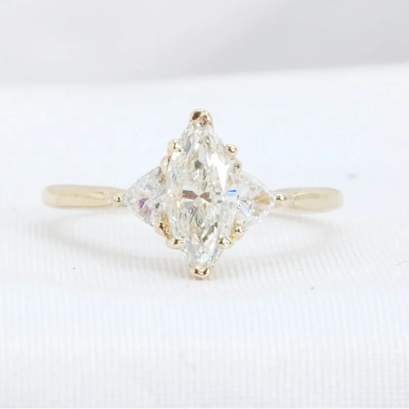 3 stone marquise diamond ring