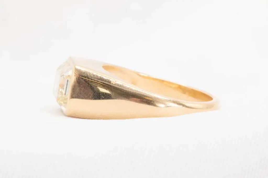 chunky yellow gold engagement ring