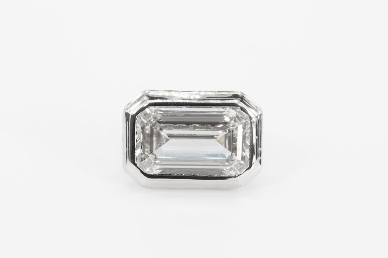 10 carat lab emerald cut ring