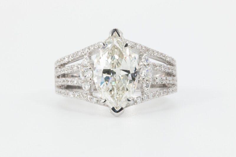 gia certified marquise cut diamond ring