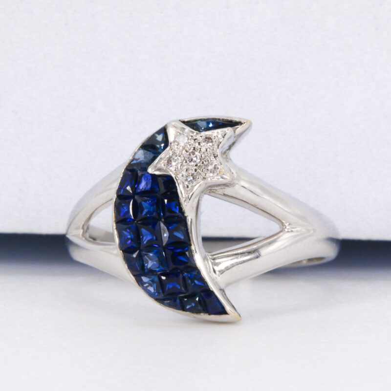 sapphire diamond unique ring