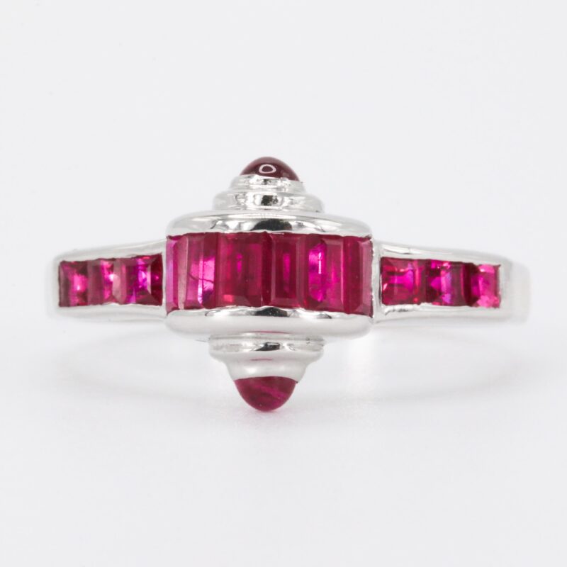18k White Gold Ruby Fashion Ring