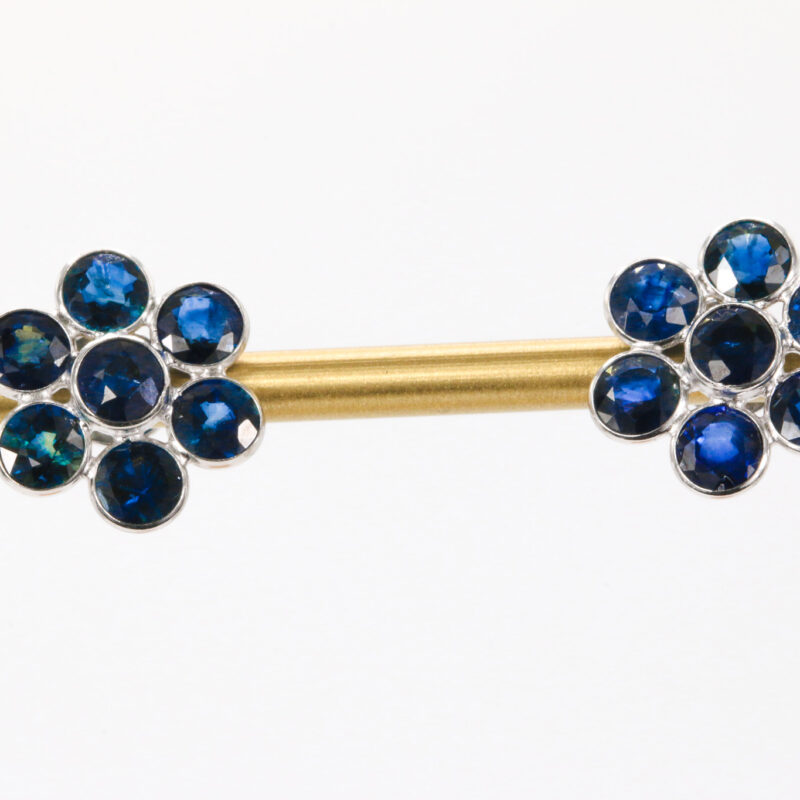 18k White Gold Sapphire Fashion Earrings
